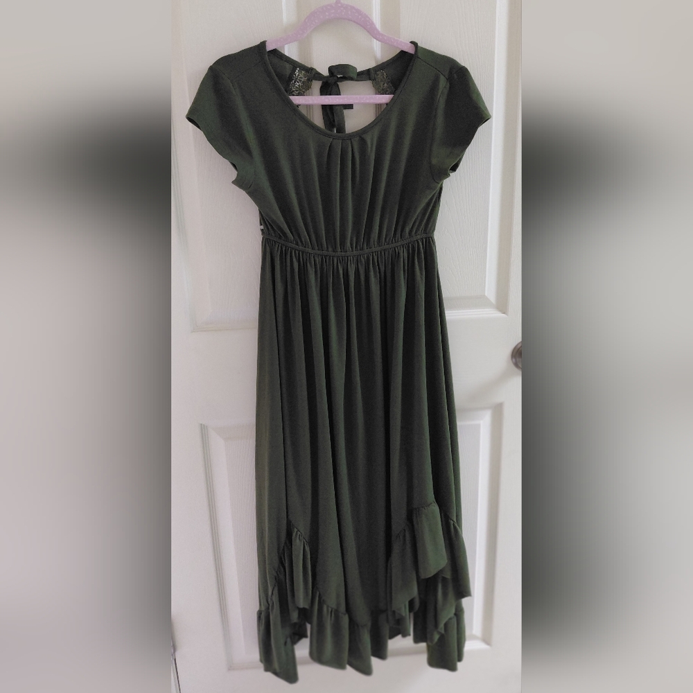 Elegant Olive Joyfolie Braelyn Girl's Dress